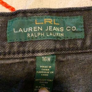 Lauren Ralph Lauren black denim jeans size 16W